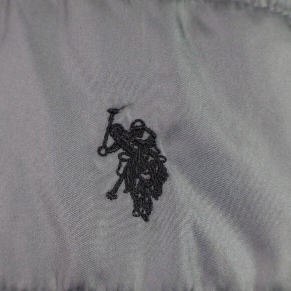 U.S. Polo Assn. Jacket Mens XL Gray Puffer Coat Ribbed Hem Streetwear - Picture 5 of 9